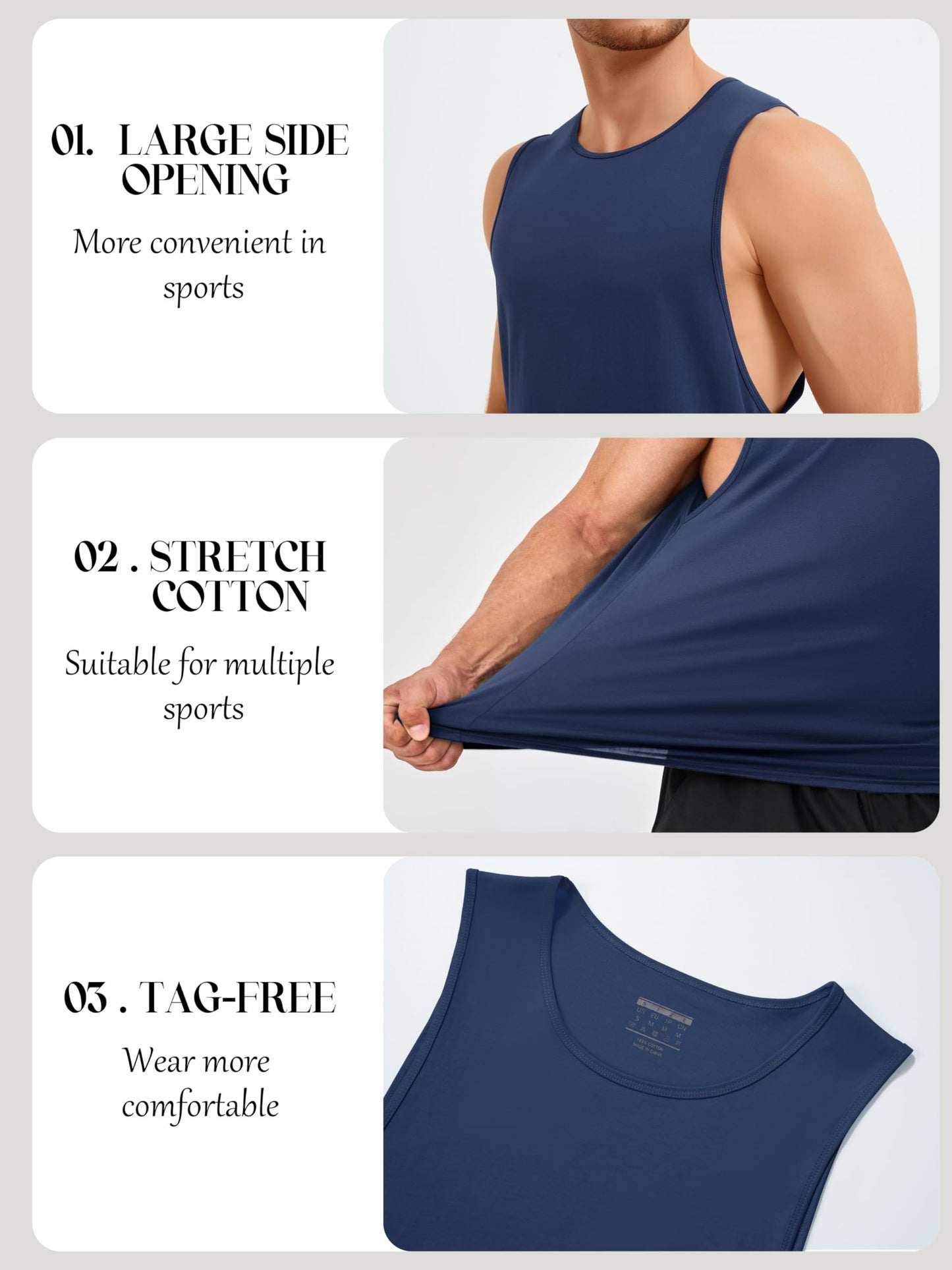 MAGNIVIT Mens Beach Training Tops Hiking Tank Tops Sport Shirt Camping Tops True Lightweight Classic Under Casual Shirt