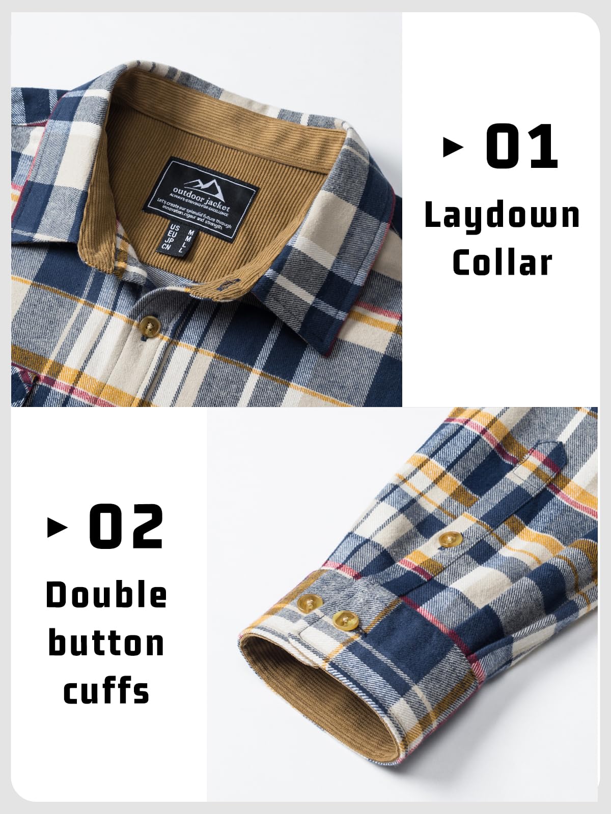 MAGNIVIT Men's Button Down Regular Fit Long Sleeve Plaid Flannel Casual Shirts