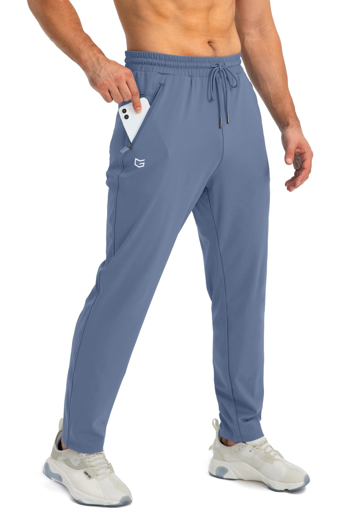 G Gradual Men's Sweatpants with Zipper Pockets Tapered Joggers for Men Athletic Pants for Workout, Jogging, Running