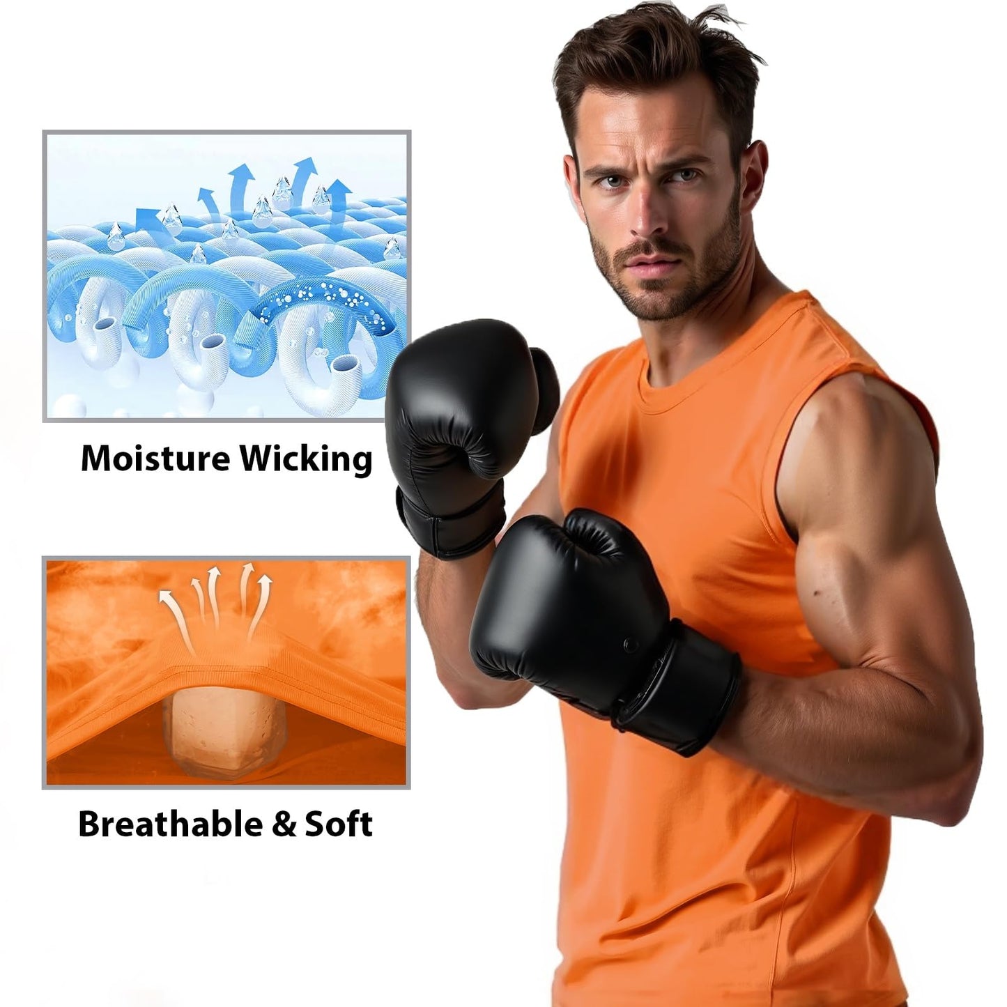 MAGNIVIT Men's Cotton Tank Tops Workout Gym Moisture Wicking T Shirts Muscle Athletic Sleeveless Top