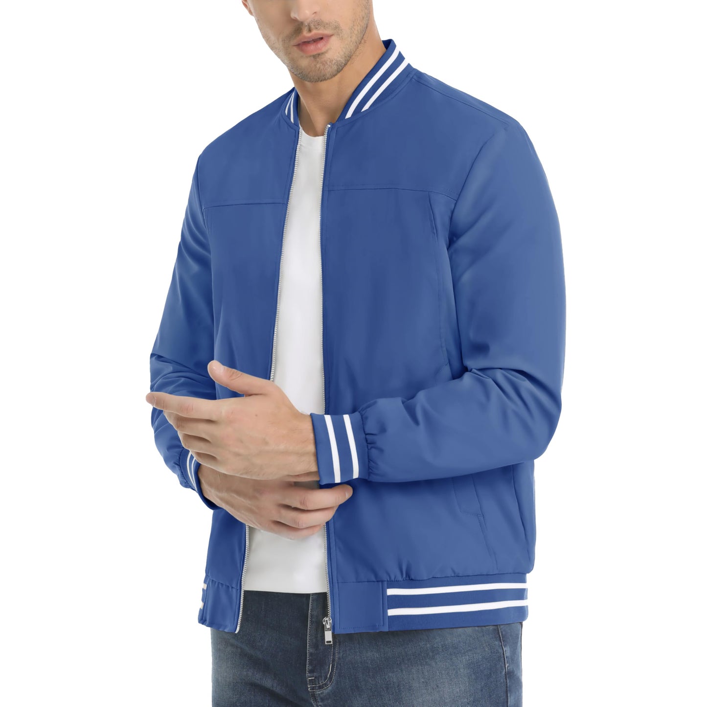 MAGNIVIT Men's Bomber Jackets Lightweight Jacket Varsity Flight Jacket Baseball Windbreaker Water Resistant Spring Autumn