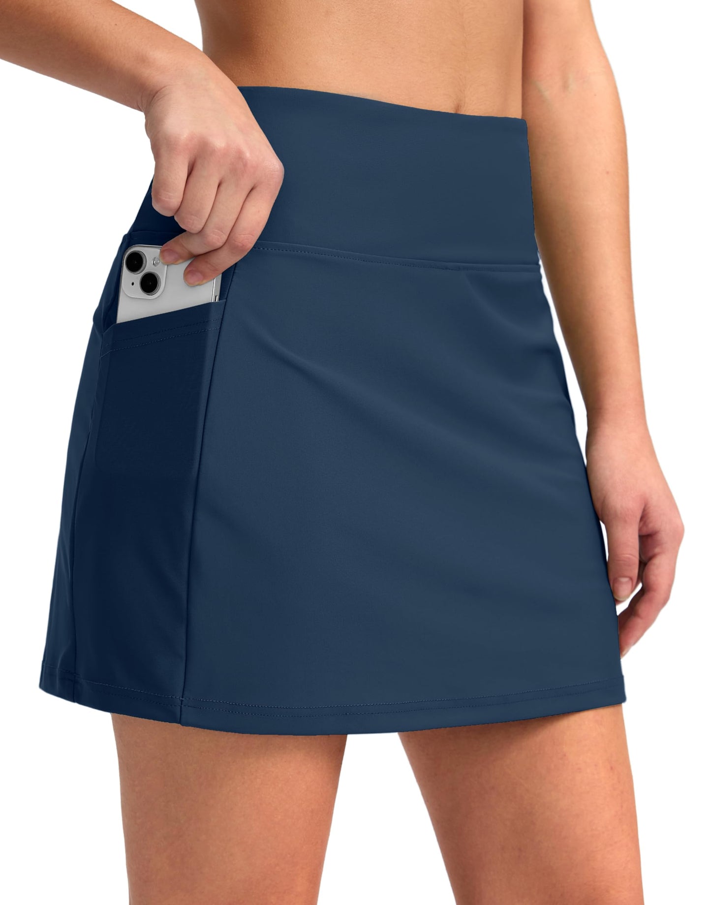 G Gradual Women's 16" Swim Skirt with Pockets High Waisted Tummy Control Modest Swimsuit Bathing Suit Bottoms for Women