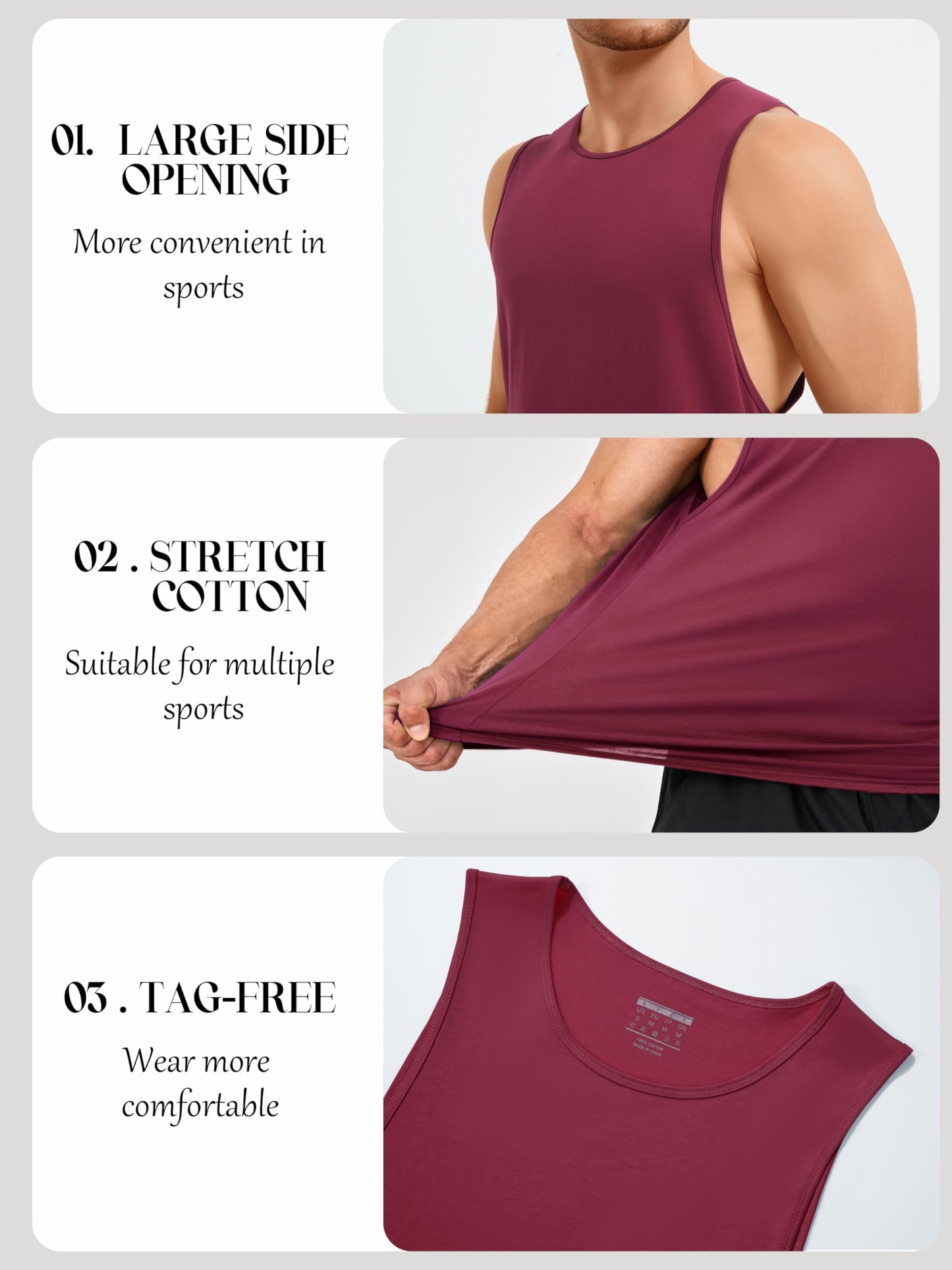 MAGNIVIT Mens Beach Training Tops Hiking Tank Tops Sport Shirt Camping Tops True Lightweight Classic Under Casual Shirt