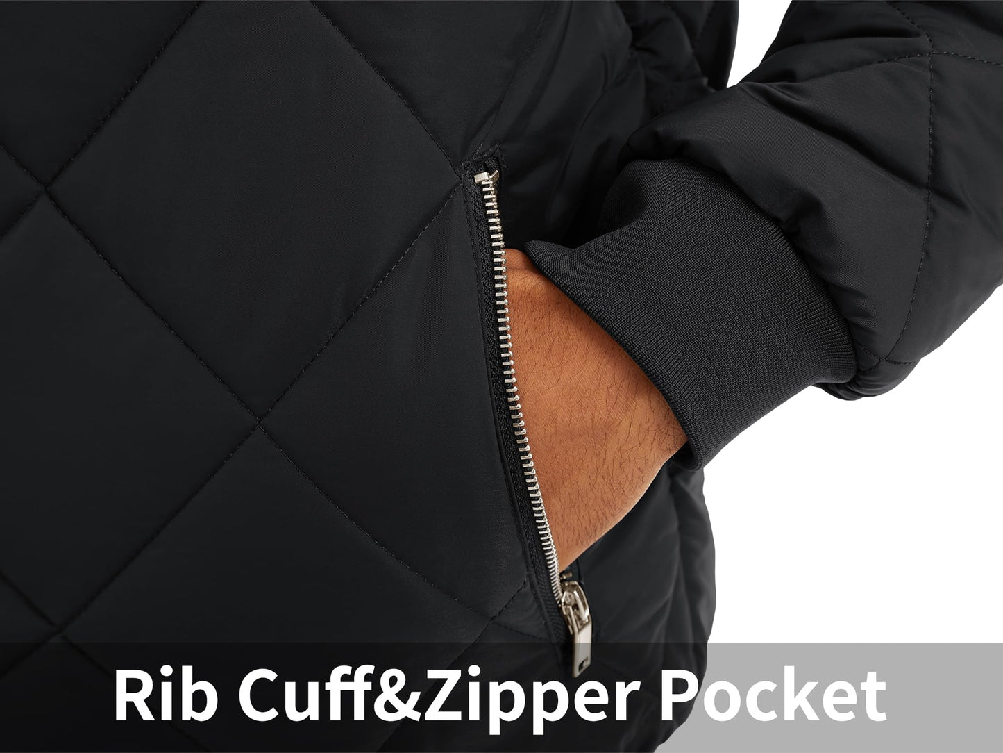 MAGNIVIT Men's Bomber Jacket Winter Fall Quilted Puffer Jacket Warm Padded Coats
