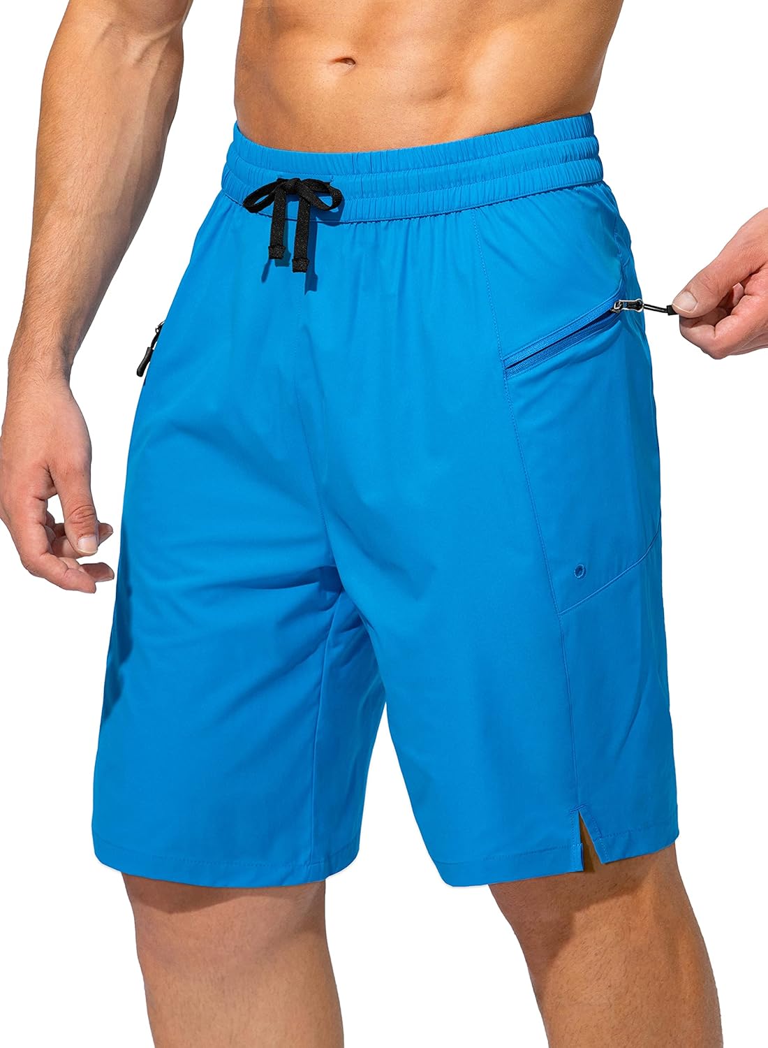 Men's Swim Trunks Quick Dry Board Shorts with Zipper Pockets Beach Shorts Bathing Suits for Men - No Mesh Liner