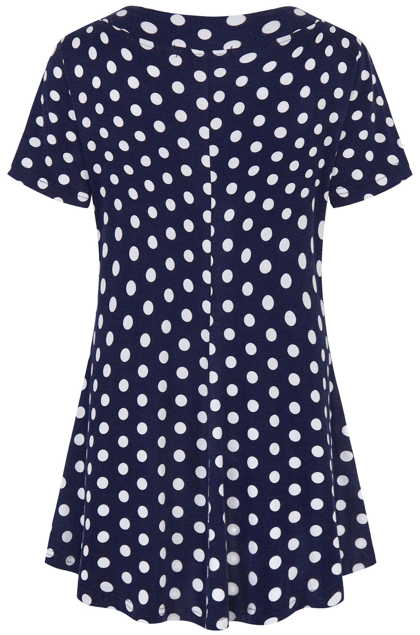Ninedaily Women's Tunic Summer Short Sleeve Top Loose V Neck Dressy Shirt Blouse