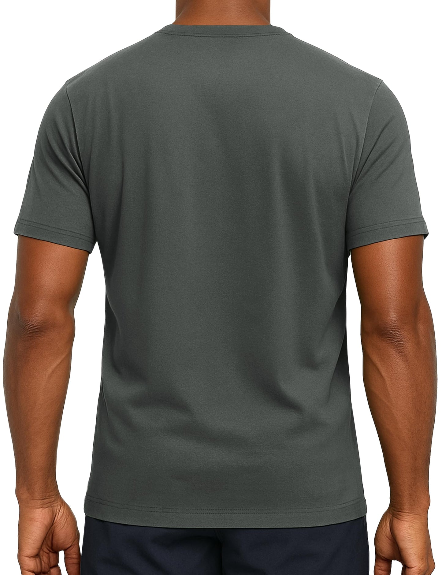 MAGNIVIT Mens Henley Shirts Short Sleeve Cotton Casual Summer Basic T-Shirts 3 Button Solid Collarless Shirts for Work