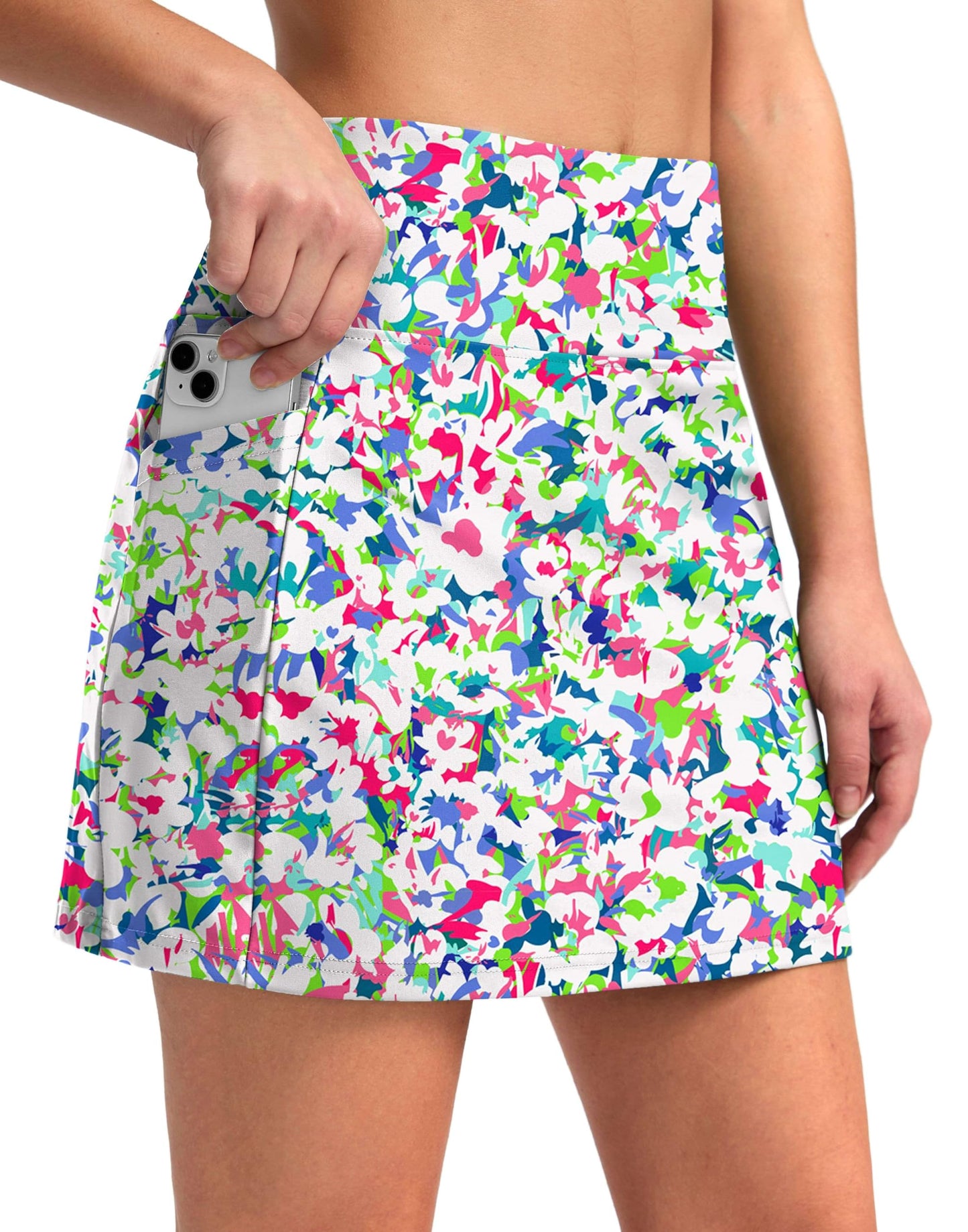 G Gradual Women's 16" Swim Skirt with Pockets High Waisted Tummy Control Modest Swimsuit Bathing Suit Bottoms for Women