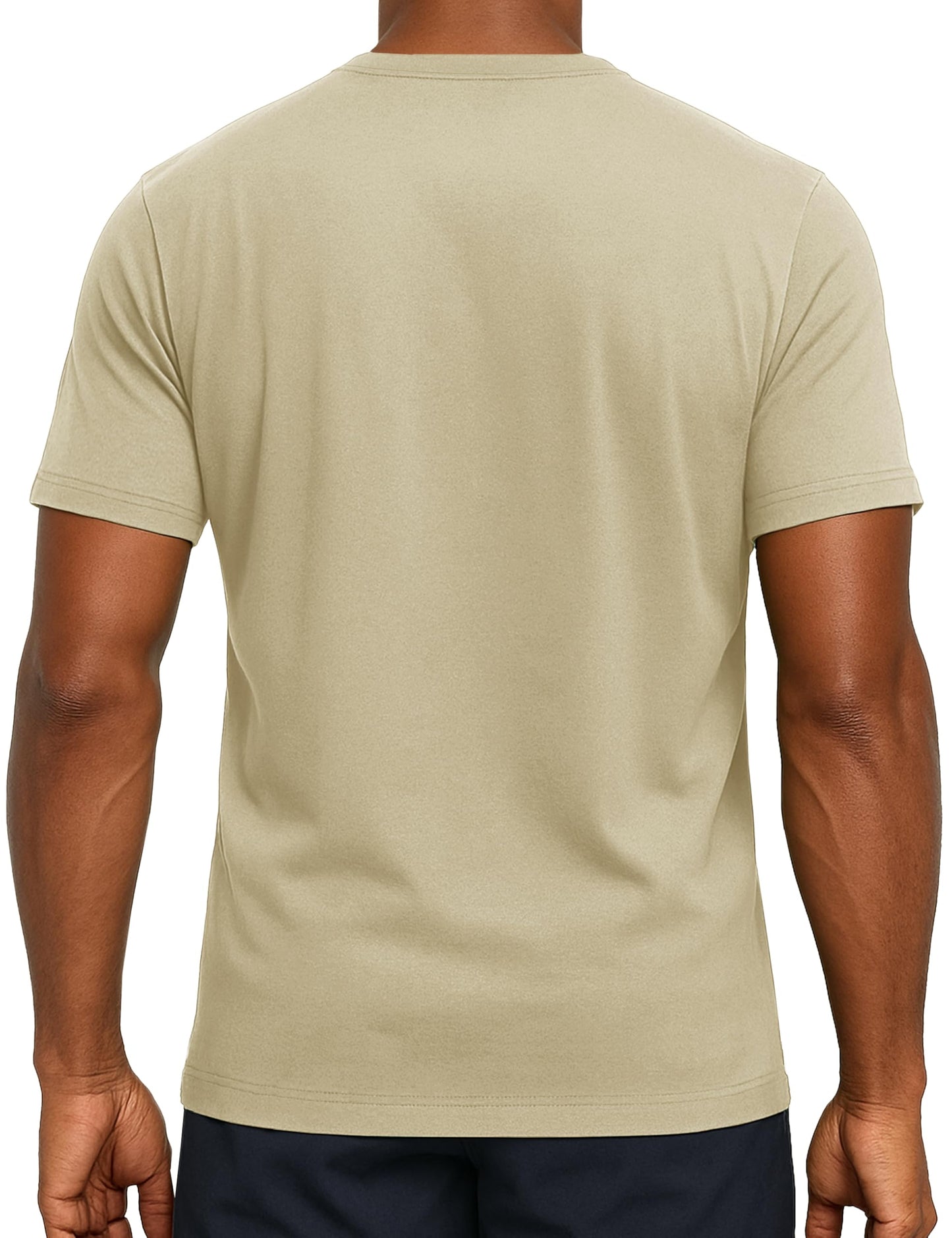 MAGNIVIT Mens Henley Shirts Short Sleeve Cotton Casual Summer Basic T-Shirts 3 Button Solid Collarless Shirts for Work