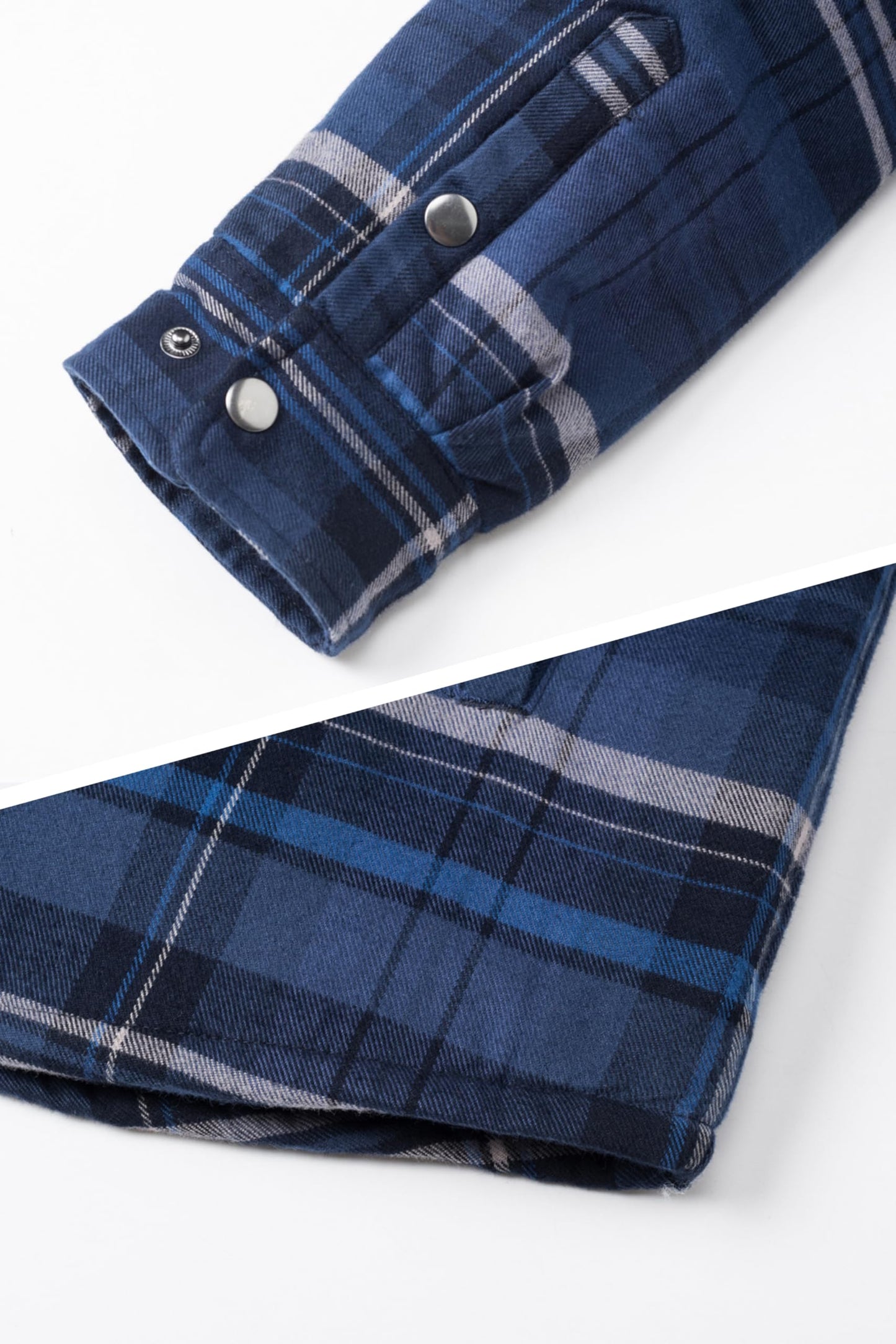 MAGNIVIT Mens Flannel Shirt Jacket Plaid Quilted Lined Coat Button Down Shirts Jacket Casual Winter Coat with Pocket