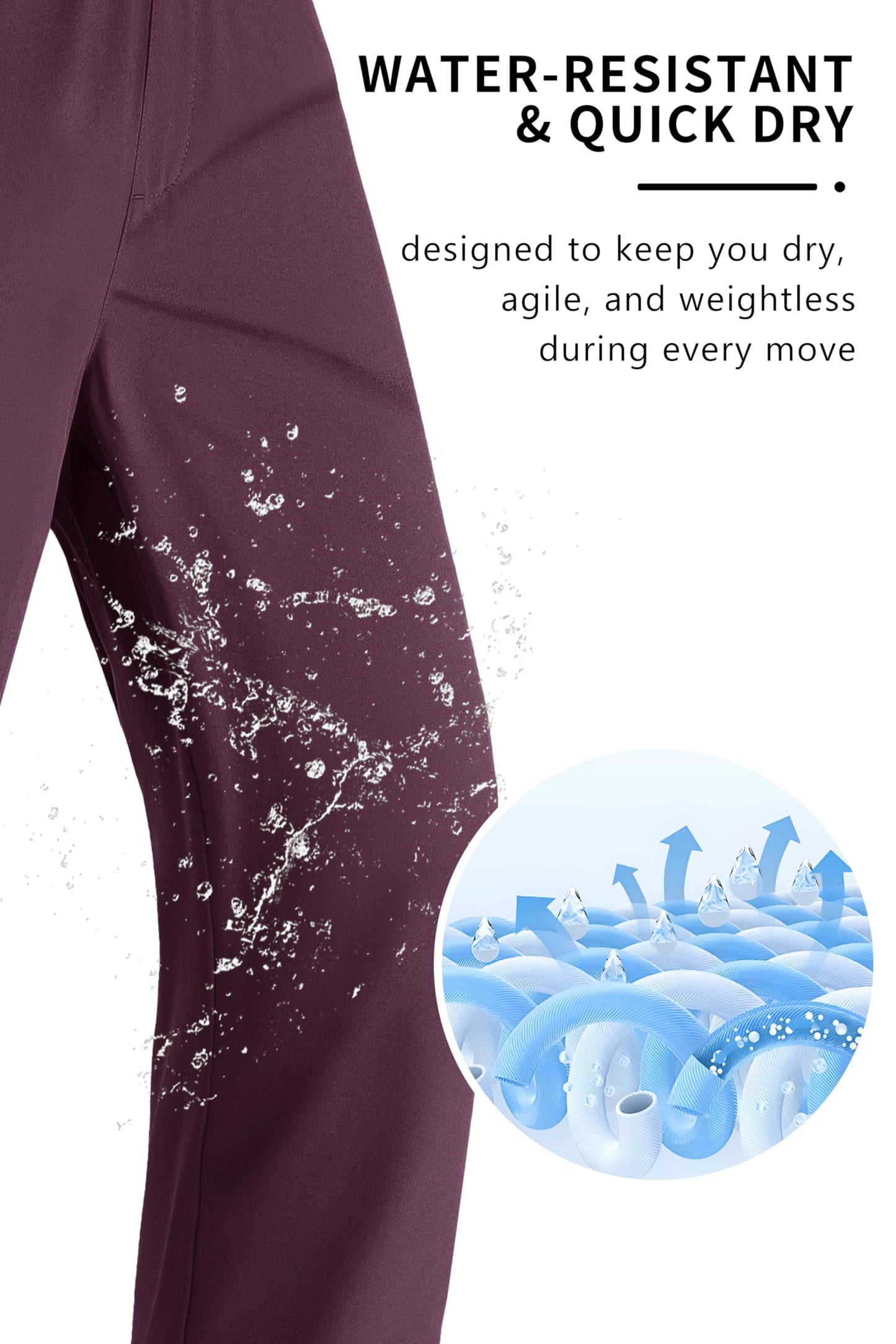 MAGNIVIT Men's Sweatpants with Zipper Pocket Lightweight Quick Dry Athletic Pants Elastic Waist Casual Jogger Gym Hiking Pant