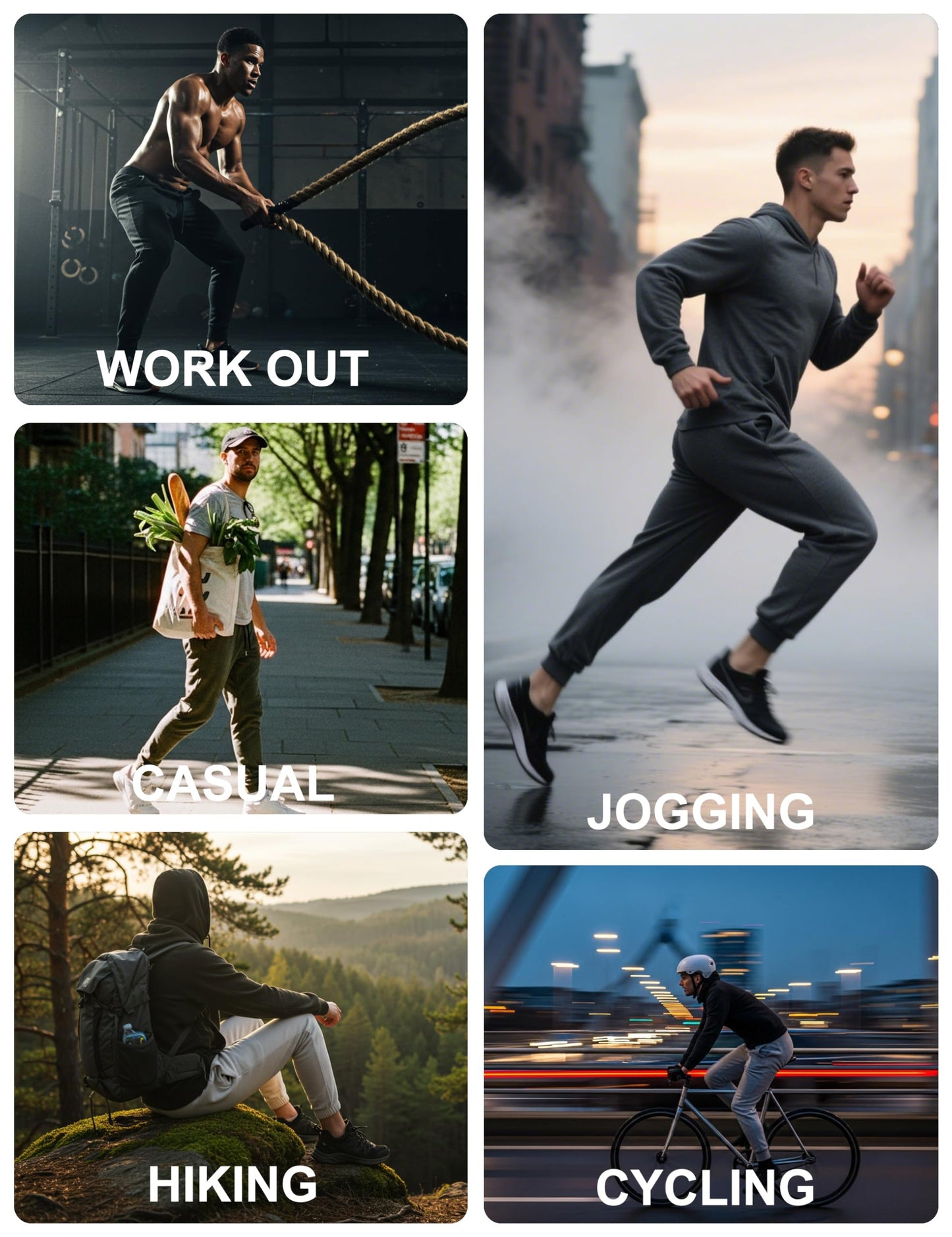 MAGNIVIT Men's Lightweight Joggers Sweatpants with Pockets Breathable Quick Dry Athletic for Running Gym Work Out
