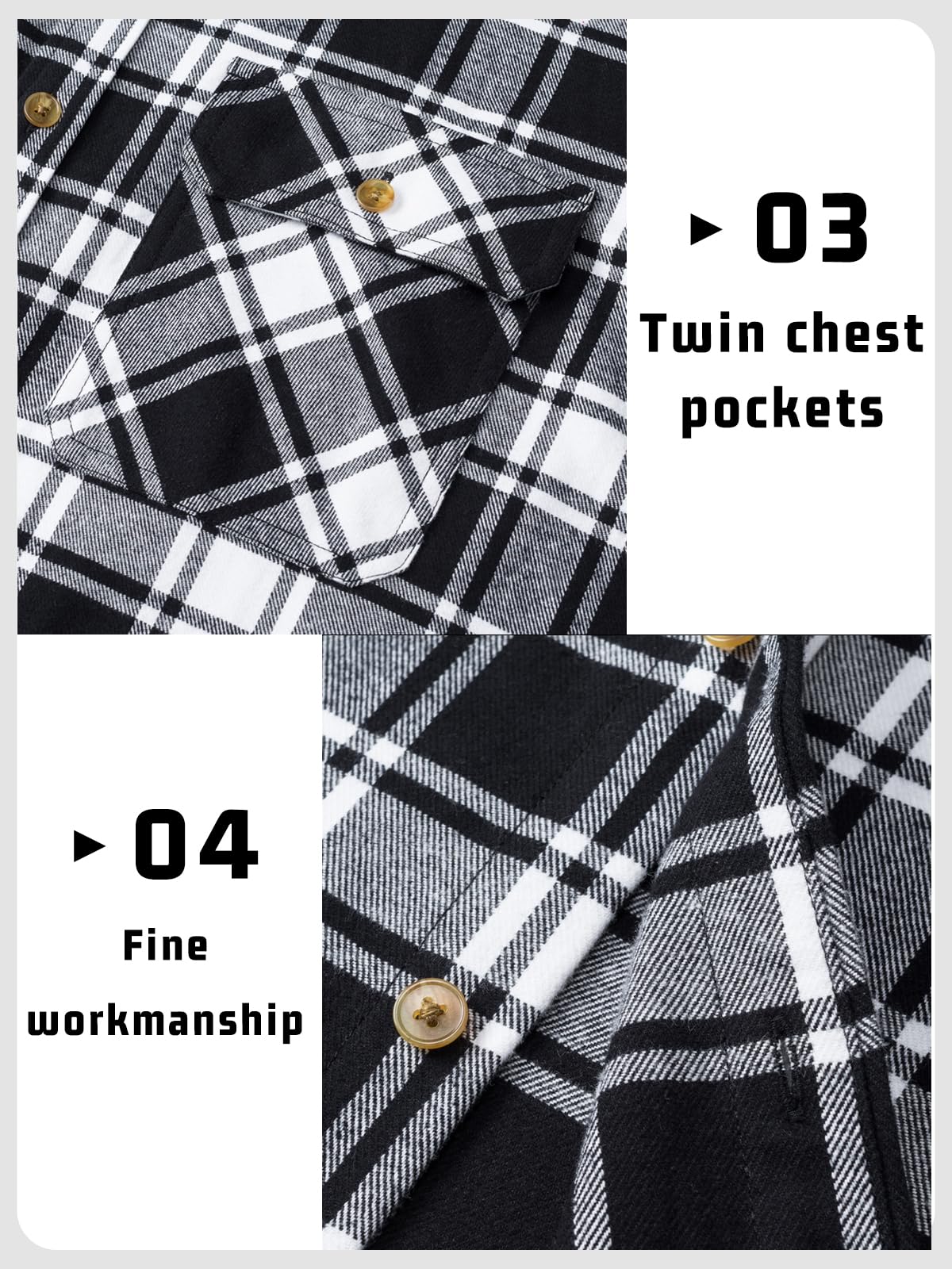 MAGNIVIT Men's Button Down Regular Fit Long Sleeve Plaid Flannel Casual Shirts