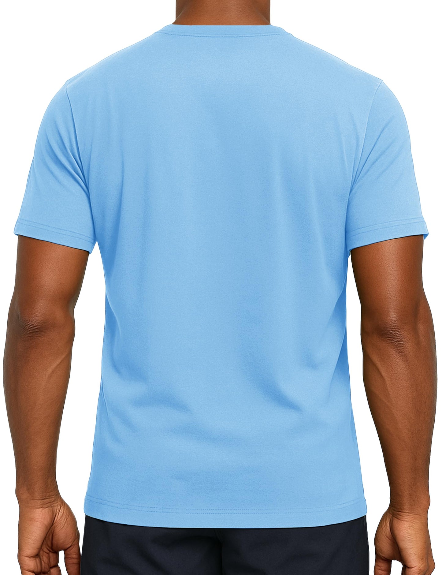 MAGNIVIT Mens Henley Shirts Short Sleeve Cotton Casual Summer Basic T-Shirts 3 Button Solid Collarless Shirts for Work