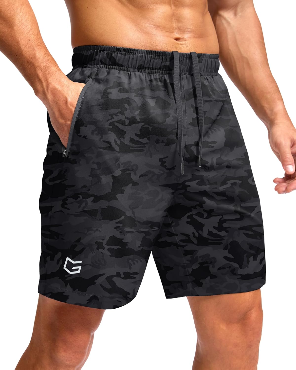 G Gradual Men's Athletic Running Shorts with Zipper Pockets Quick Dry 7"/ 5"/ 9" Workout Gym Shorts for Basketball Hiking
