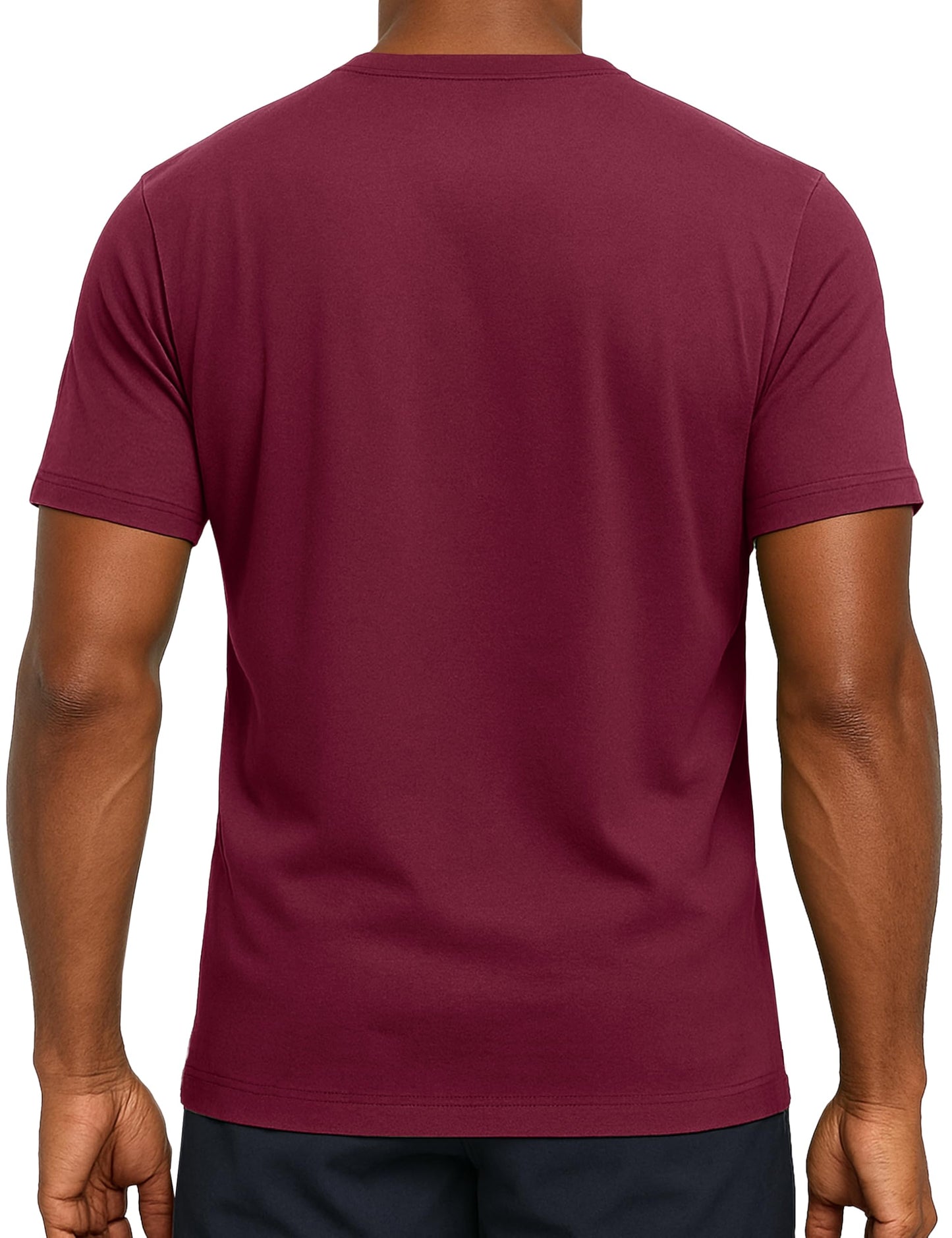 MAGNIVIT Mens Henley Shirts Short Sleeve Cotton Casual Summer Basic T-Shirts 3 Button Solid Collarless Shirts for Work