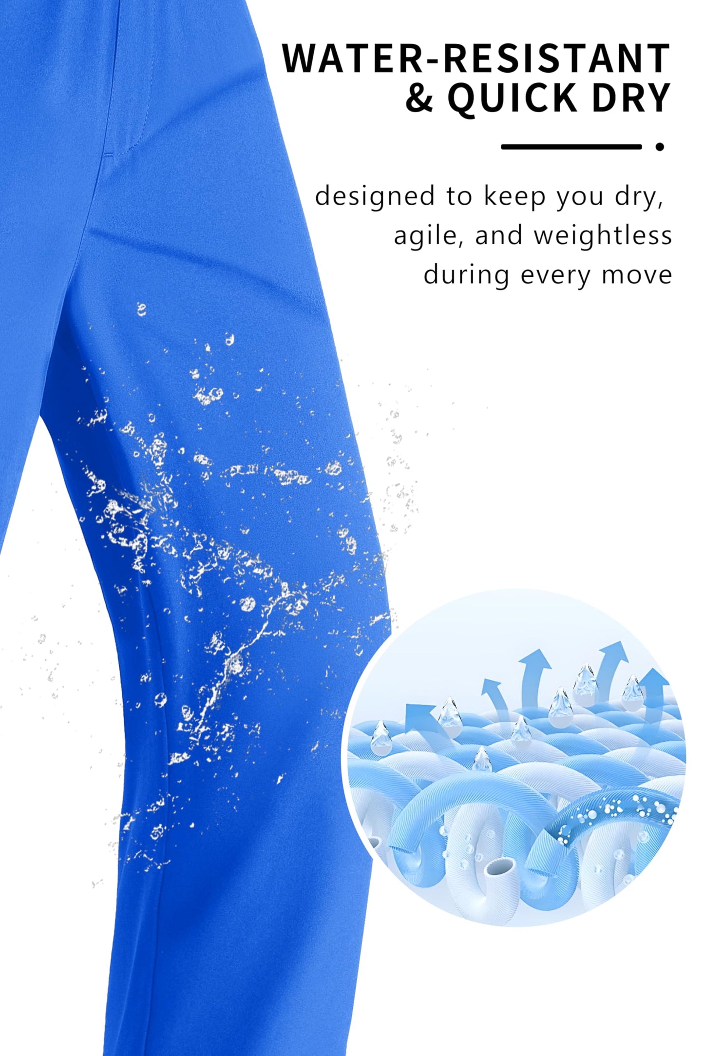 MAGNIVIT Men's Sweatpants with Zipper Pocket Lightweight Quick Dry Athletic Pants Elastic Waist Casual Jogger Gym Hiking Pant