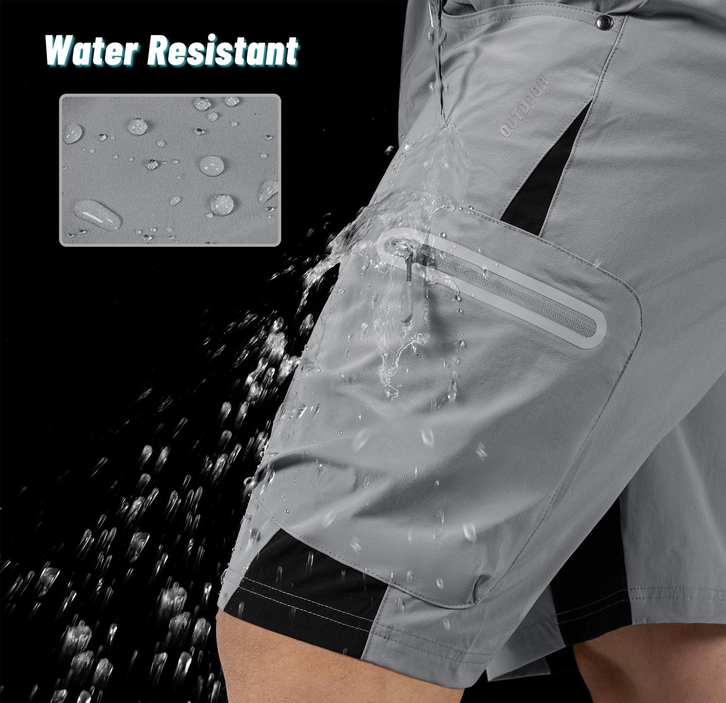 MAGNIVIT Men's Hiking Shorts Quick Dry Cargo Shorts Ripstop Tactical Water Repellent Work Shorts with Multi-Pockets