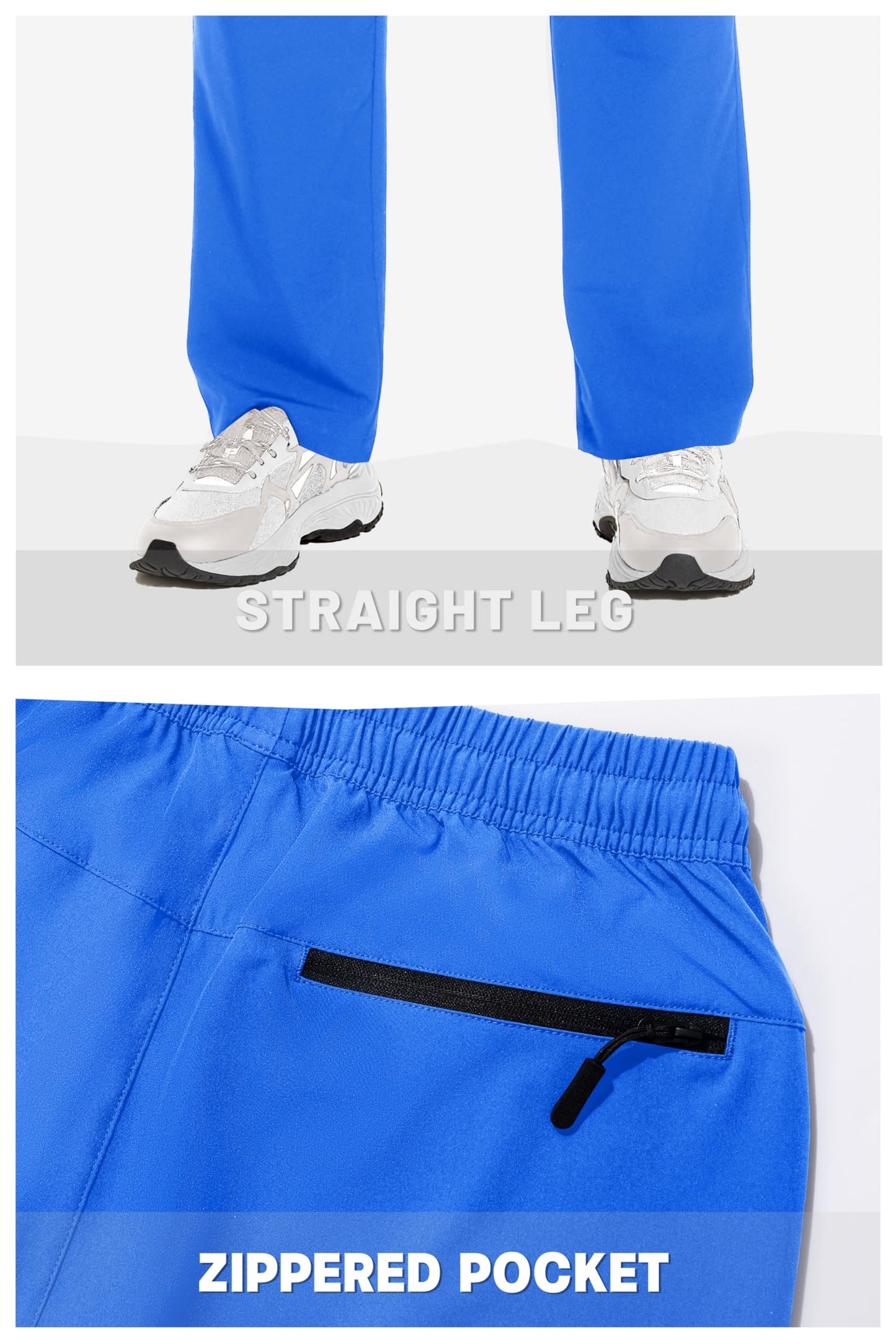 MAGNIVIT Men's Sweatpants with Zipper Pocket Lightweight Quick Dry Athletic Pants Elastic Waist Casual Jogger Gym Hiking Pant