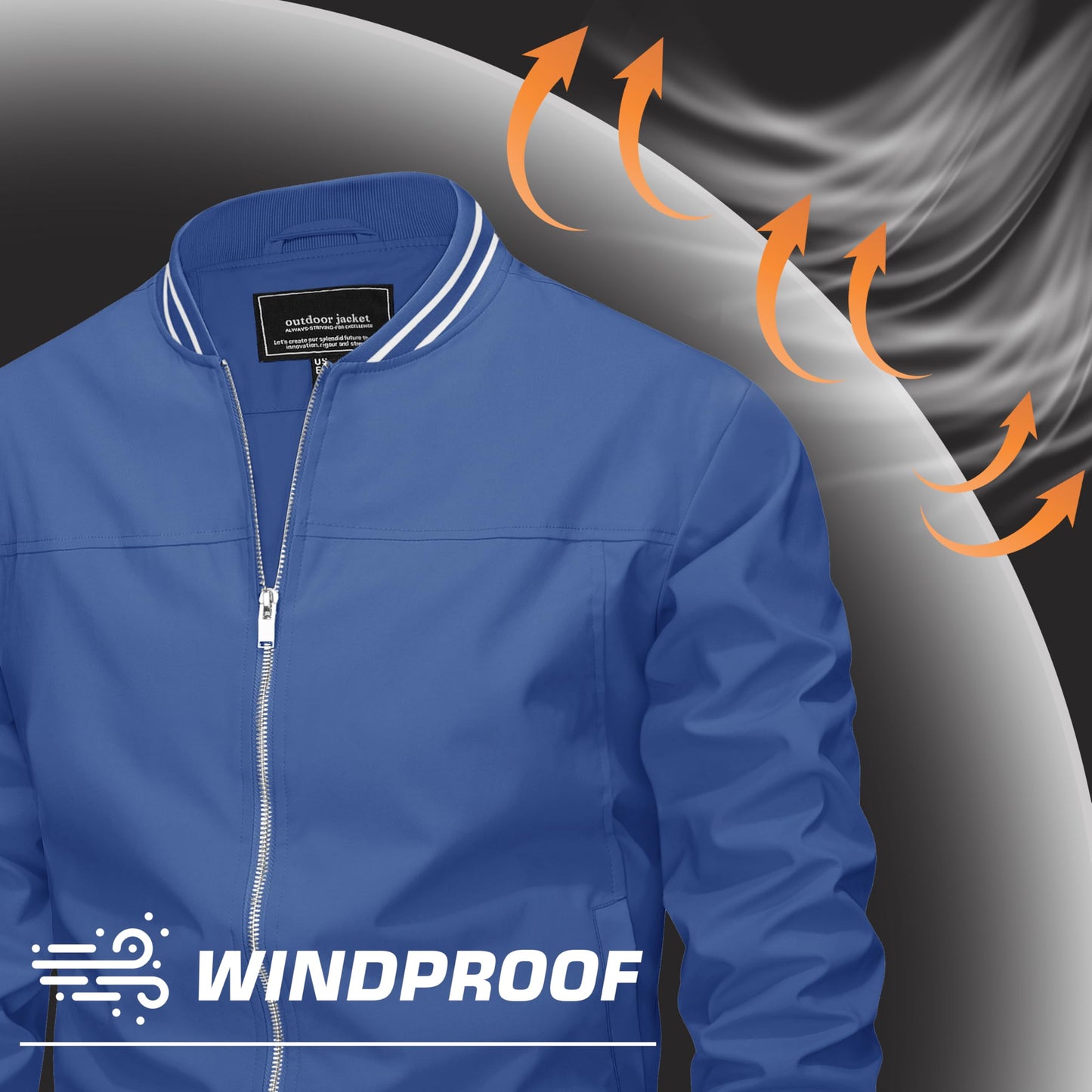 MAGNIVIT Men's Bomber Jackets Lightweight Jacket Varsity Flight Jacket Baseball Windbreaker Water Resistant Spring Autumn