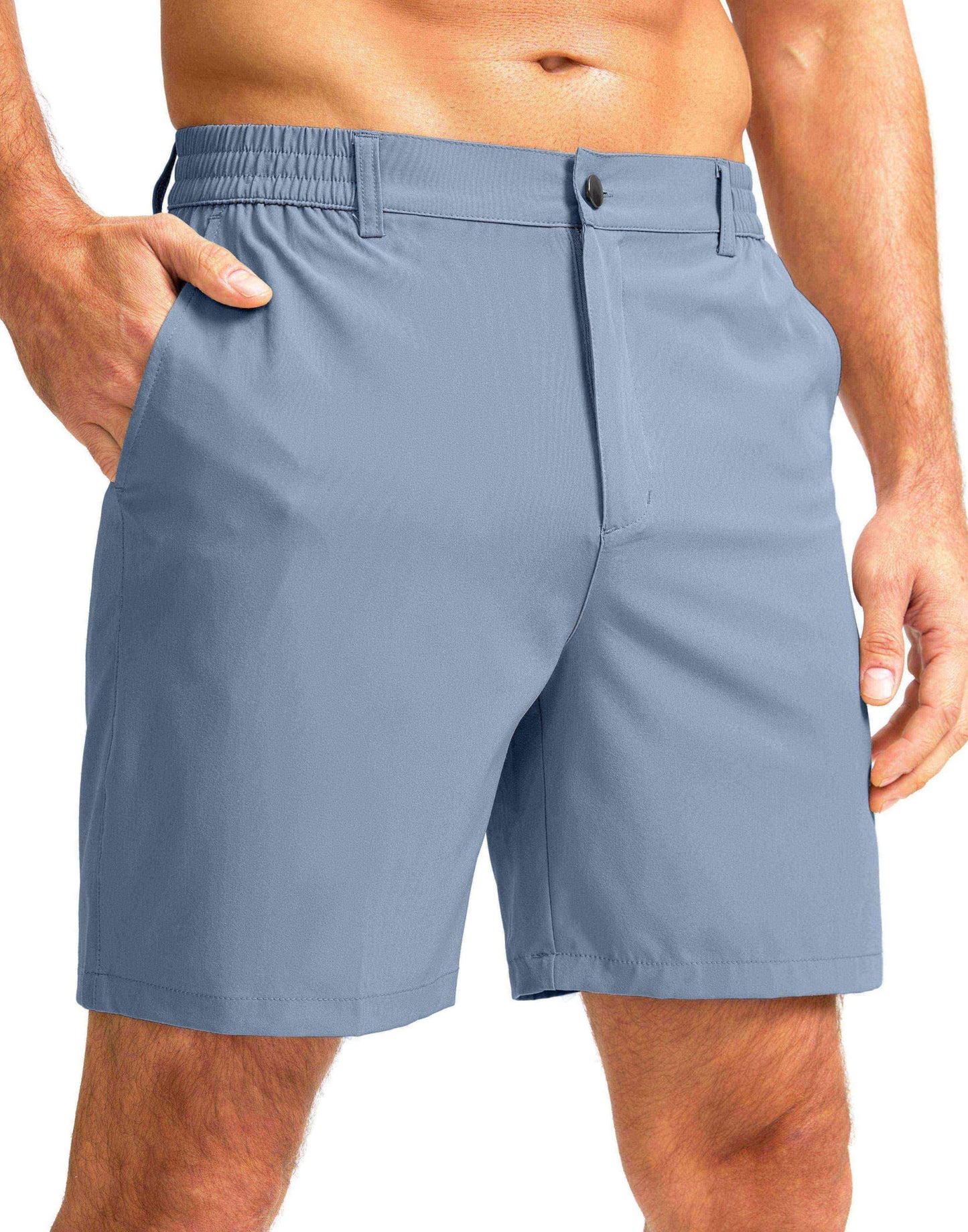 Men's Casual Shorts 7" Lightweight Golf Shorts for Men Stretch with 3 Pockets Quick Dry Breathable Work Shorts