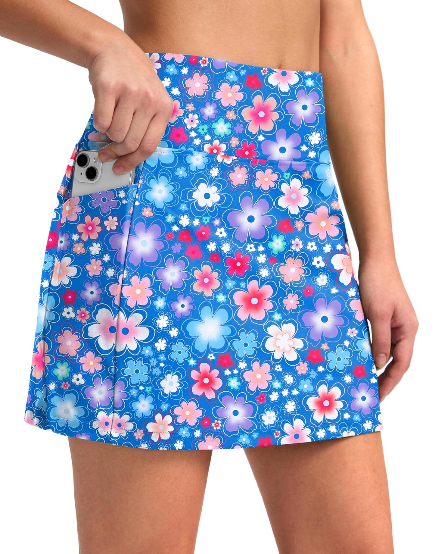 G Gradual Women's 16" Swim Skirt with Pockets High Waisted Tummy Control Modest Swimsuit Bathing Suit Bottoms for Women