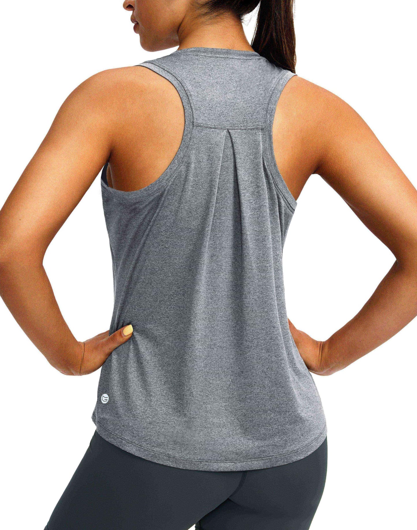 Women's Workout Tops Racerback Athletic Tank Tops Sleeveless Loose Fit Yoga Running Gym Shirts for Women