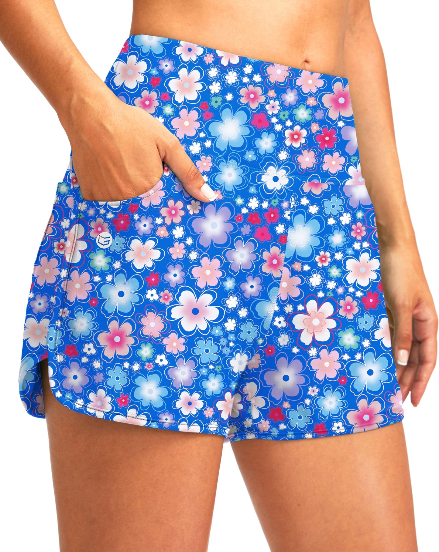 G Gradual Women's 3" High Waisted Swim Board Shorts with Pockets Quick Dry Swimsuit Bottoms Bathing Suit for Women with Liner