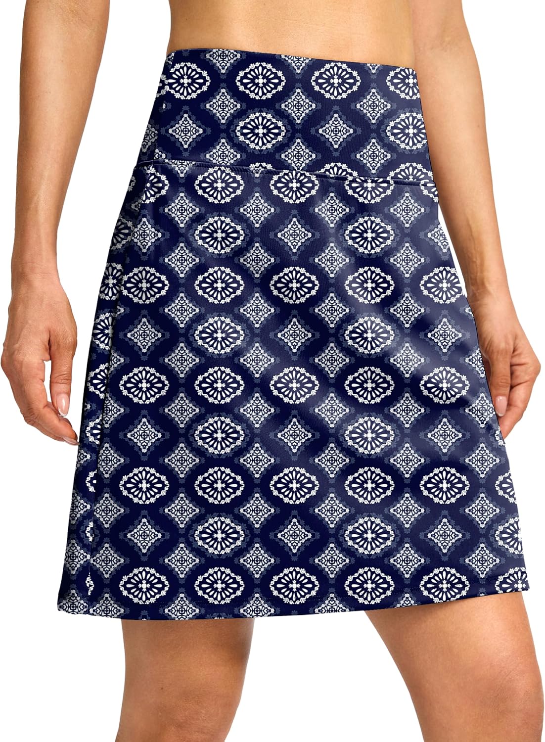 G Gradual 19" Skorts for Woman Knee Length Golf Skirt Long Athletic Tennis Skorts for Women Dressy Casual with Shorts Pockets