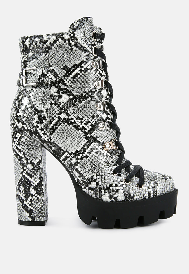 Palmetto Snake Skin Ankle Boots-6