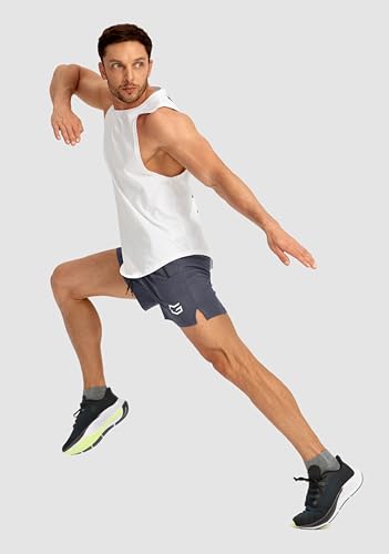 G Gradual Men's Running Shorts with Zipper Pockets Quick Dry Gym Athletic Workout 5" Shorts for Men