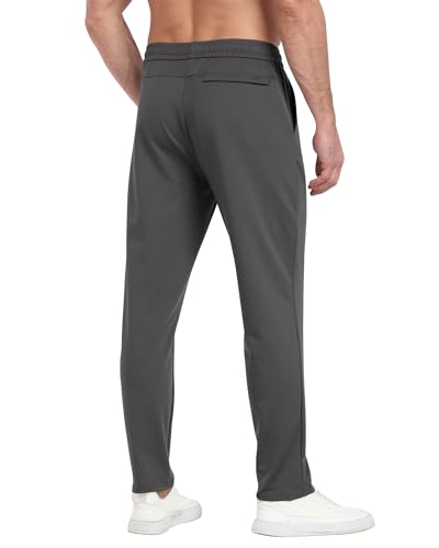 3 Pack Men's Workout Sweatpants with Pockets,Athletic Gym Tapered Joggers Pants for Men Running Pants