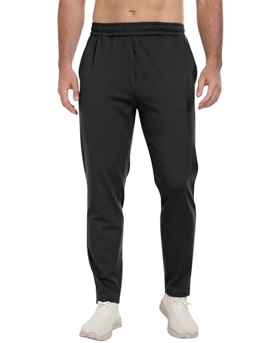 3 Pack Men's Workout Sweatpants with Pockets,Athletic Gym Tapered Joggers Pants for Men Running Pants