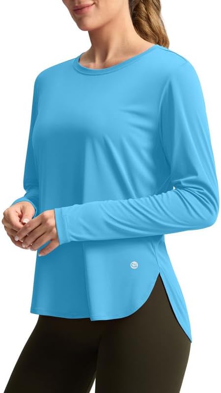 Women's Sun Shirts UPF 50+ Long Sleeve UV Protection Shirt Lightweight Quick Dry Workout Hiking Tops for Women