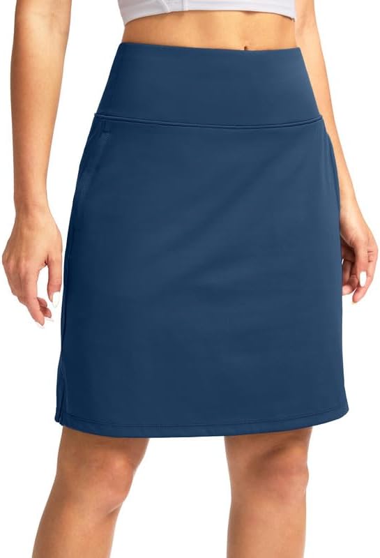 G Gradual 20" Golf Skorts Skirts for Women with 7 Pockets Knee Length Skort Athletic Modest Long Tennis Skirts for Women