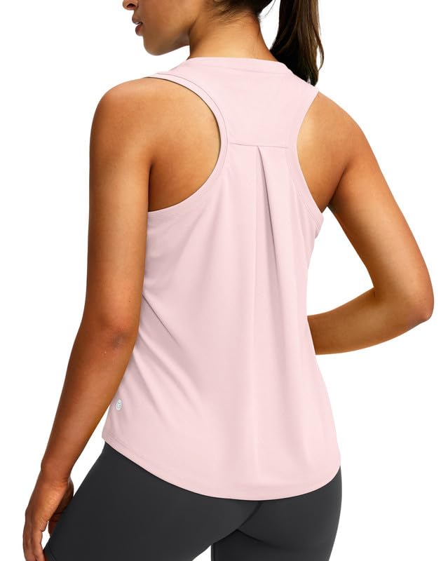 Women's Workout Tops Racerback Athletic Tank Tops Sleeveless Loose Fit Yoga Running Gym Shirts for Women