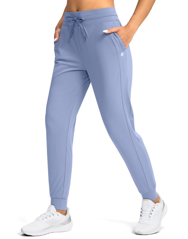 G Gradual Women's Joggers Pants with Zipper Pockets High Waisted Athletic Tapered Sweatpants for Women Workout Lounge
