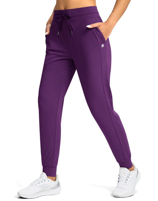 G Gradual Women's Joggers Pants with Zipper Pockets High Waisted Athletic Tapered Sweatpants for Women Workout Lounge