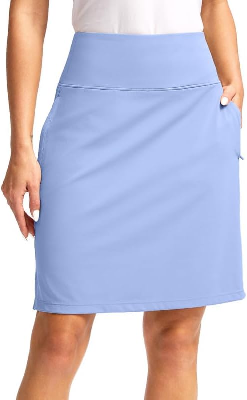 G Gradual 20" Golf Skorts Skirts for Women with 7 Pockets Knee Length Skort Athletic Modest Long Tennis Skirts for Women