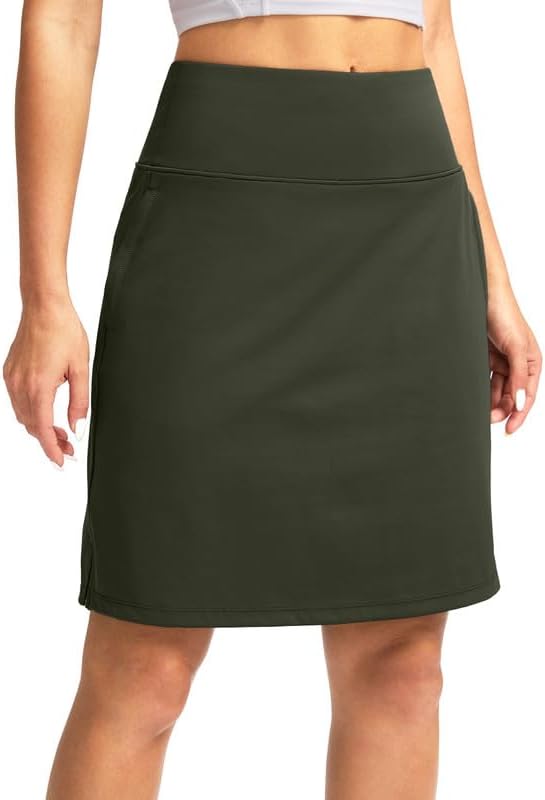G Gradual 20" Golf Skorts Skirts for Women with 7 Pockets Knee Length Skort Athletic Modest Long Tennis Skirts for Women