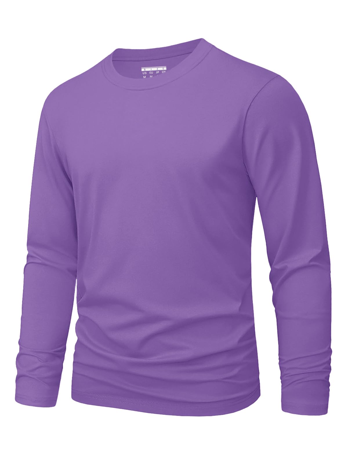 MAGNIVIT Men's Long Sleeve Shirts Cotton T-Shirt Crew Neck Midweight Tees Classic Basic Casual Tops Plain Soft Shirt