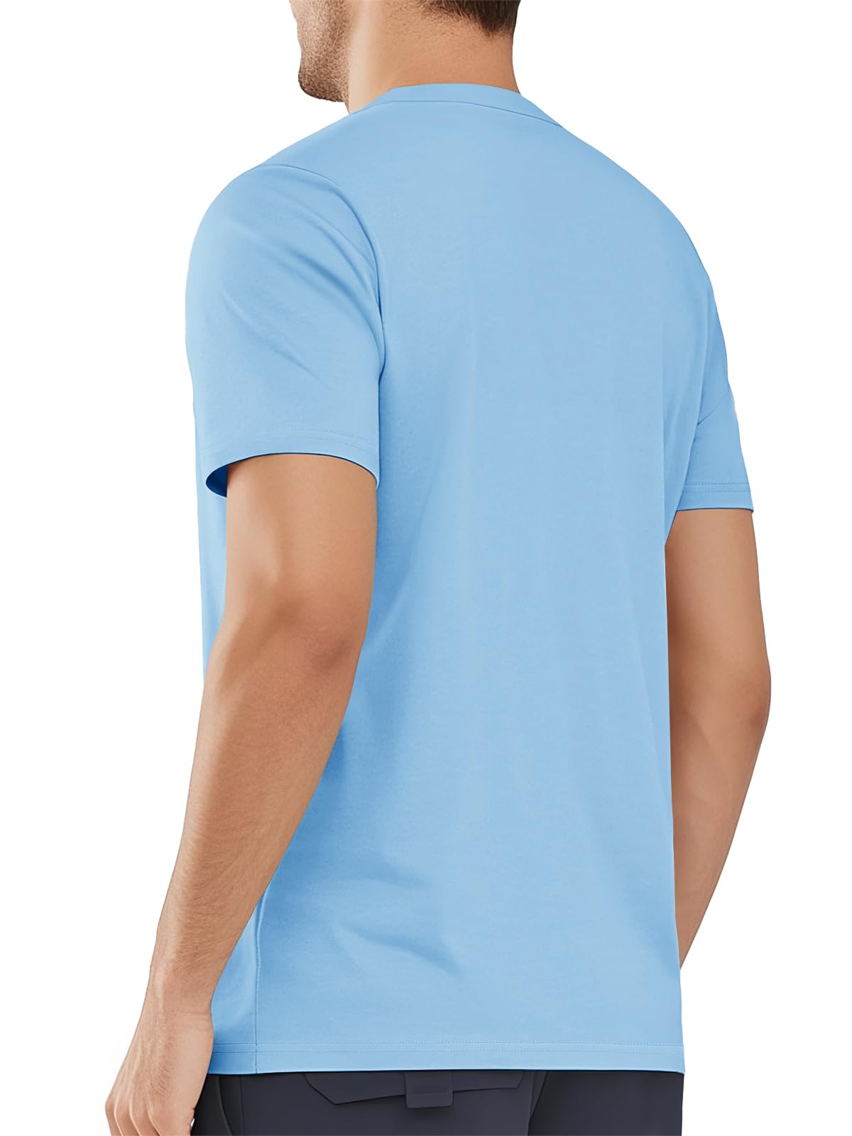 MAGNIVIT Men's Shirts Short Sleeve Cotton T-Shirt Crew Neck Light Tees Classic Basic Casual Tops Plain Soft Shirt