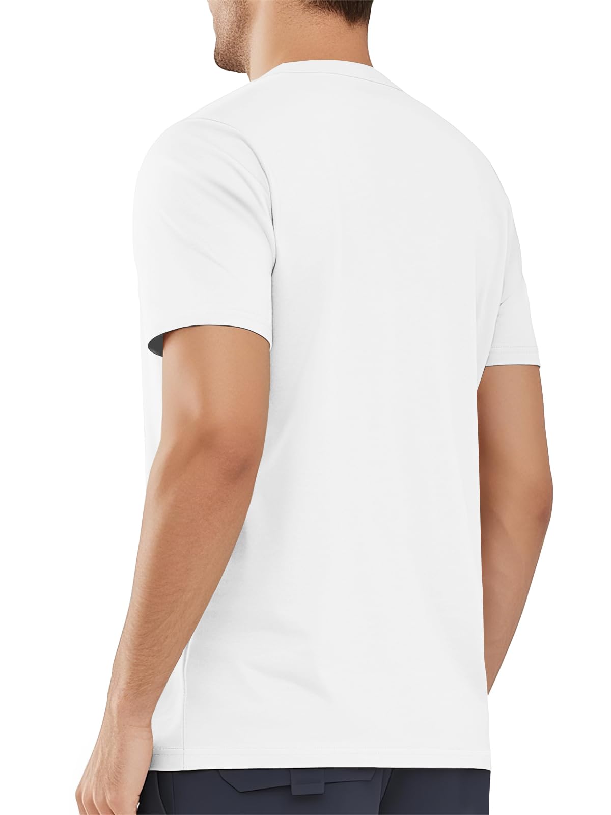 MAGNIVIT Men's Shirts Short Sleeve Cotton T-Shirt Crew Neck Light Tees Classic Basic Casual Tops Plain Soft Shirt