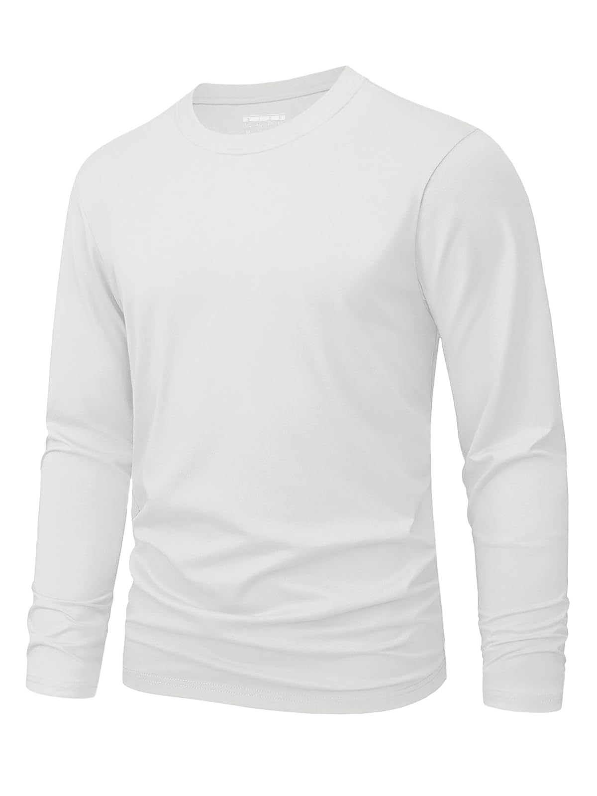 MAGNIVIT Men's Long Sleeve Shirts Cotton T-Shirt Crew Neck Midweight Tees Classic Basic Casual Tops Plain Soft Shirt