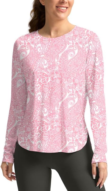 Women's Sun Shirts UPF 50+ Long Sleeve UV Protection Shirt Lightweight Quick Dry Workout Hiking Tops for Women