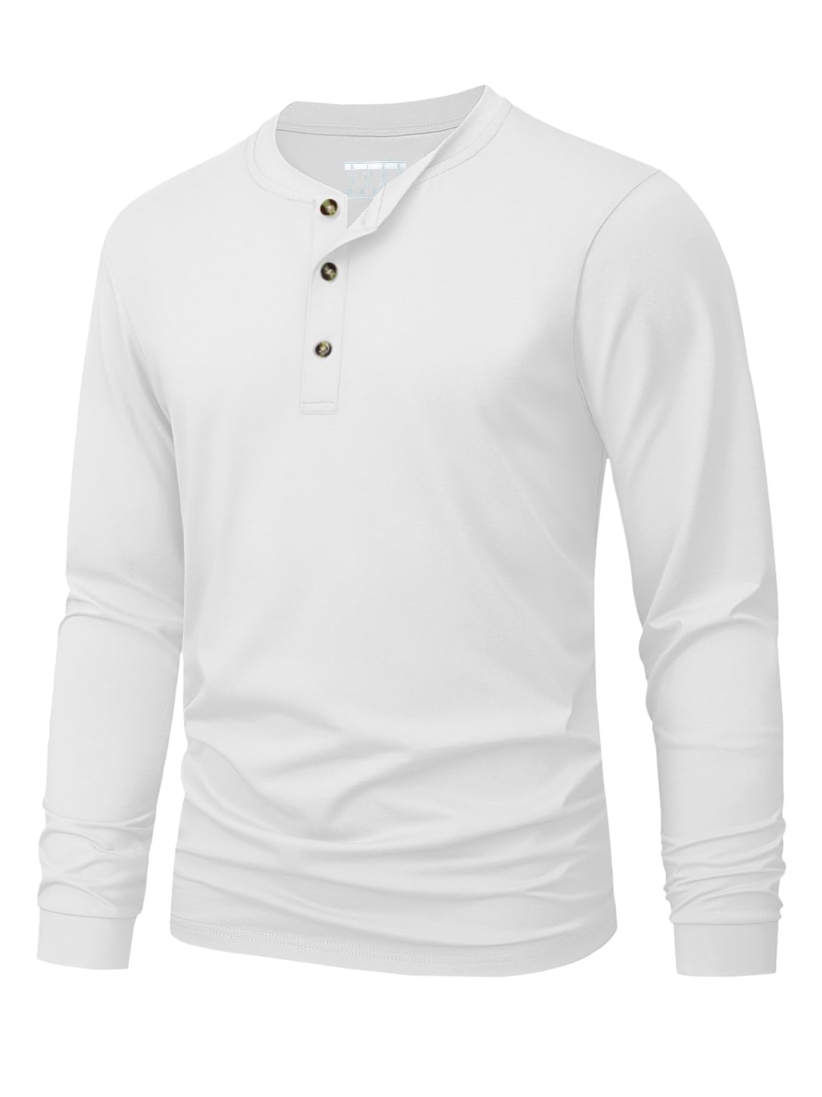 MAGNIVIT Men's Long Sleeve Henley Shirts Cotton 3-Button Spring Casual T-Shirts Solid Color Soft Basic Tops 2025