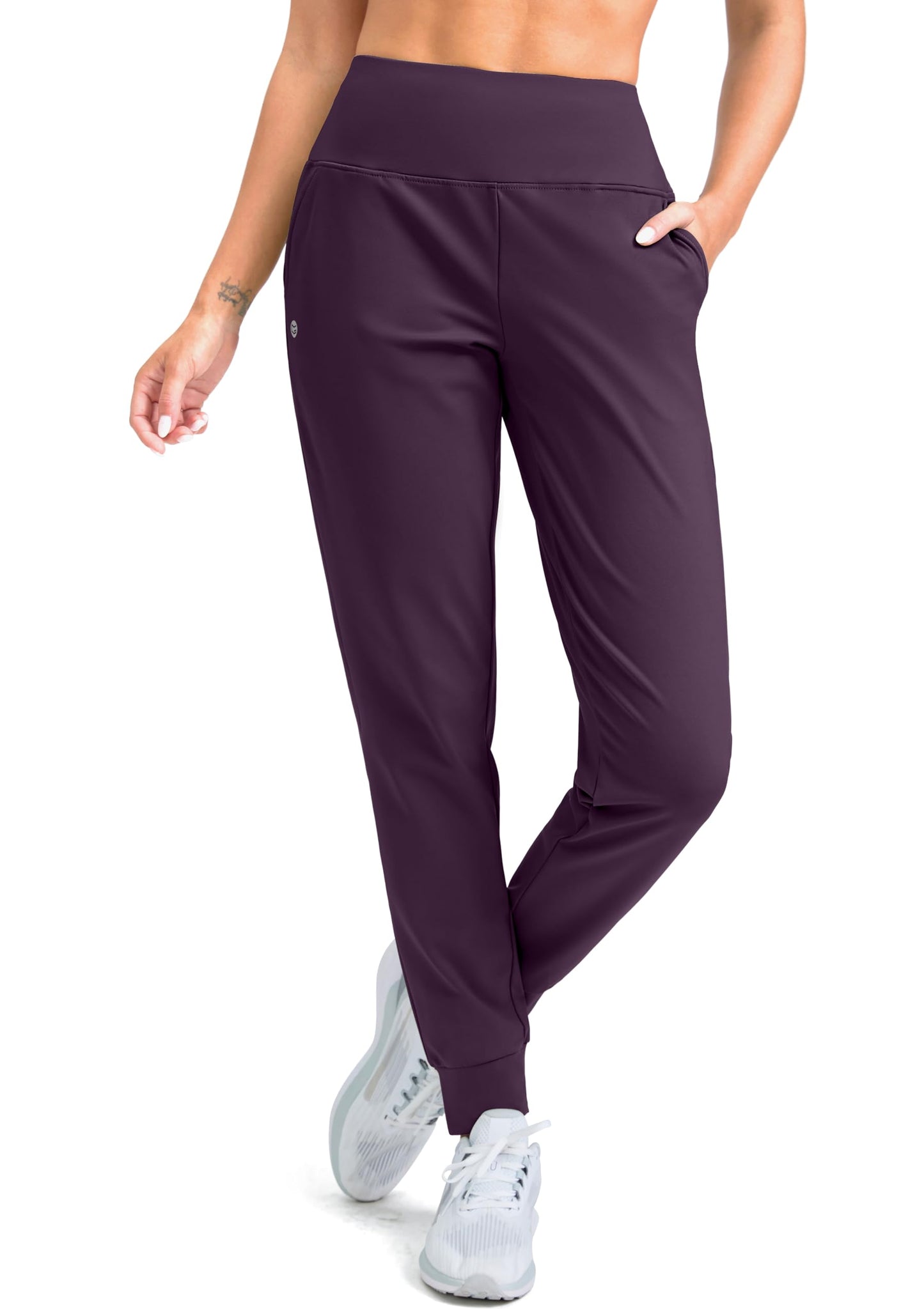 G Gradual Women's Fleece Lined Joggers High Waisted Water Resistant Thermal Hiking Pants Cold Weather Sweatpants with Pockets