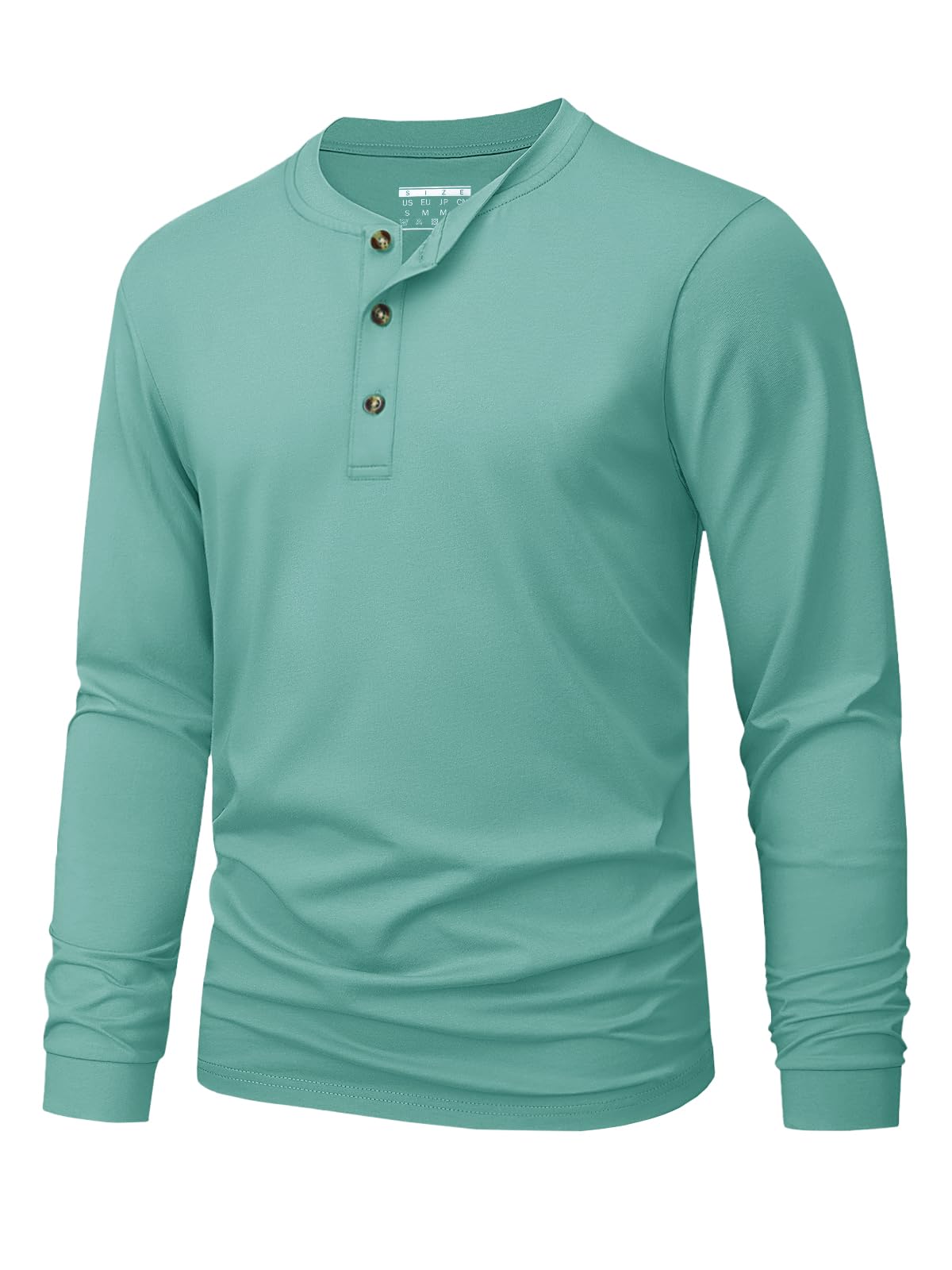 MAGNIVIT Men's Long Sleeve Henley Shirts Cotton 3-Button Spring Casual T-Shirts Solid Color Soft Basic Tops 2025