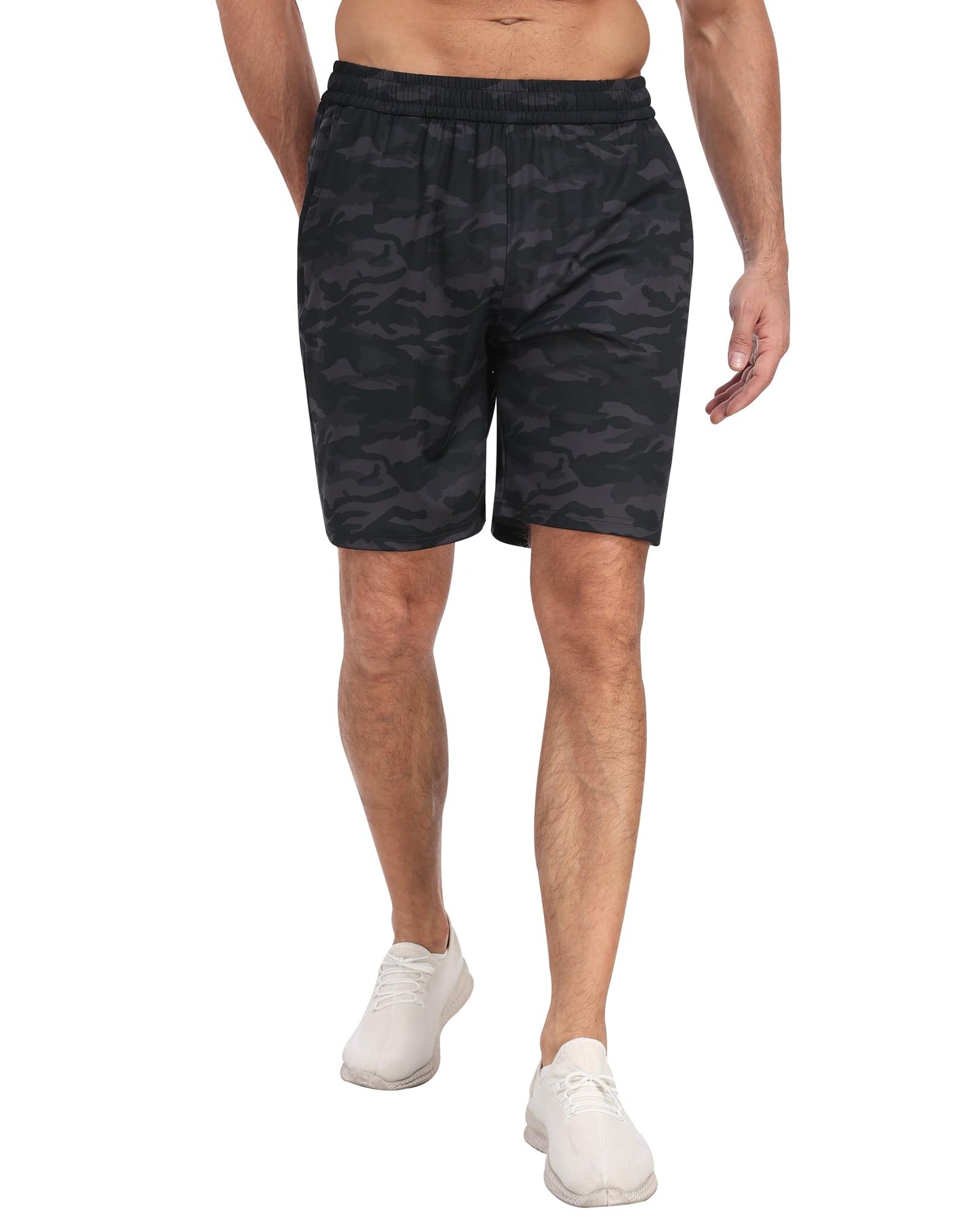 4 Pack Men's Athletic Gym Shorts with Pockets,Running Workout Basketball Hiking Shorts for Men