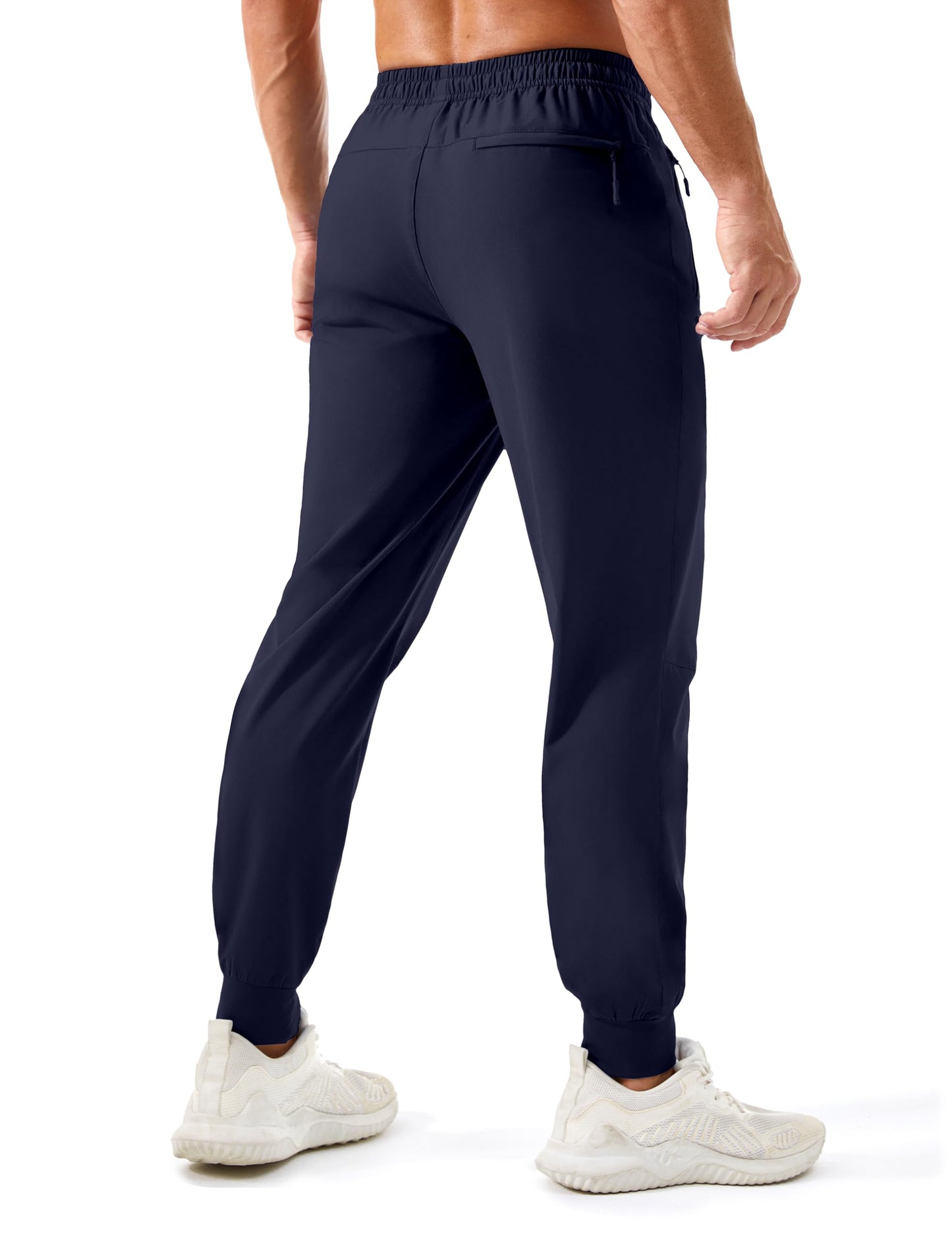 MAGNIVIT Men's Joggers with Zipper Pockets Lightweight Athletic Sweatpants Water Repellent Track Pants for Men Workout